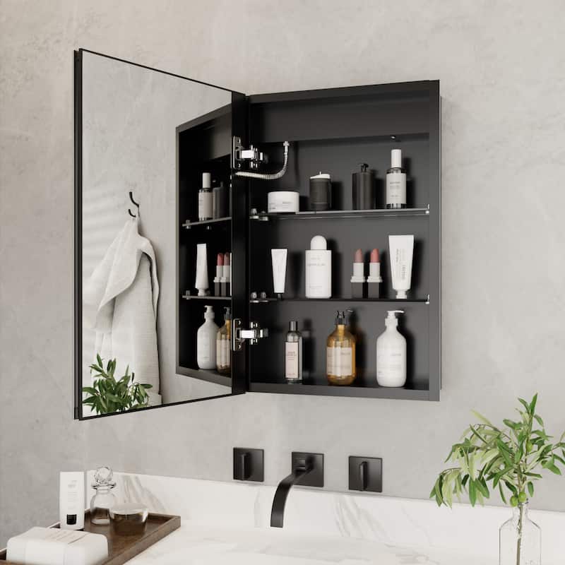 ExBrite 20" x 26" LED Bathroom Medicine Cabinet with Mirrors, Defog