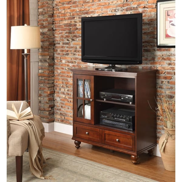 slide 2 of 24, Convenience Concepts Tahoe Highboy 40" 2 Drawer TV Stand with Storage Cabinet and Shelves Espresso