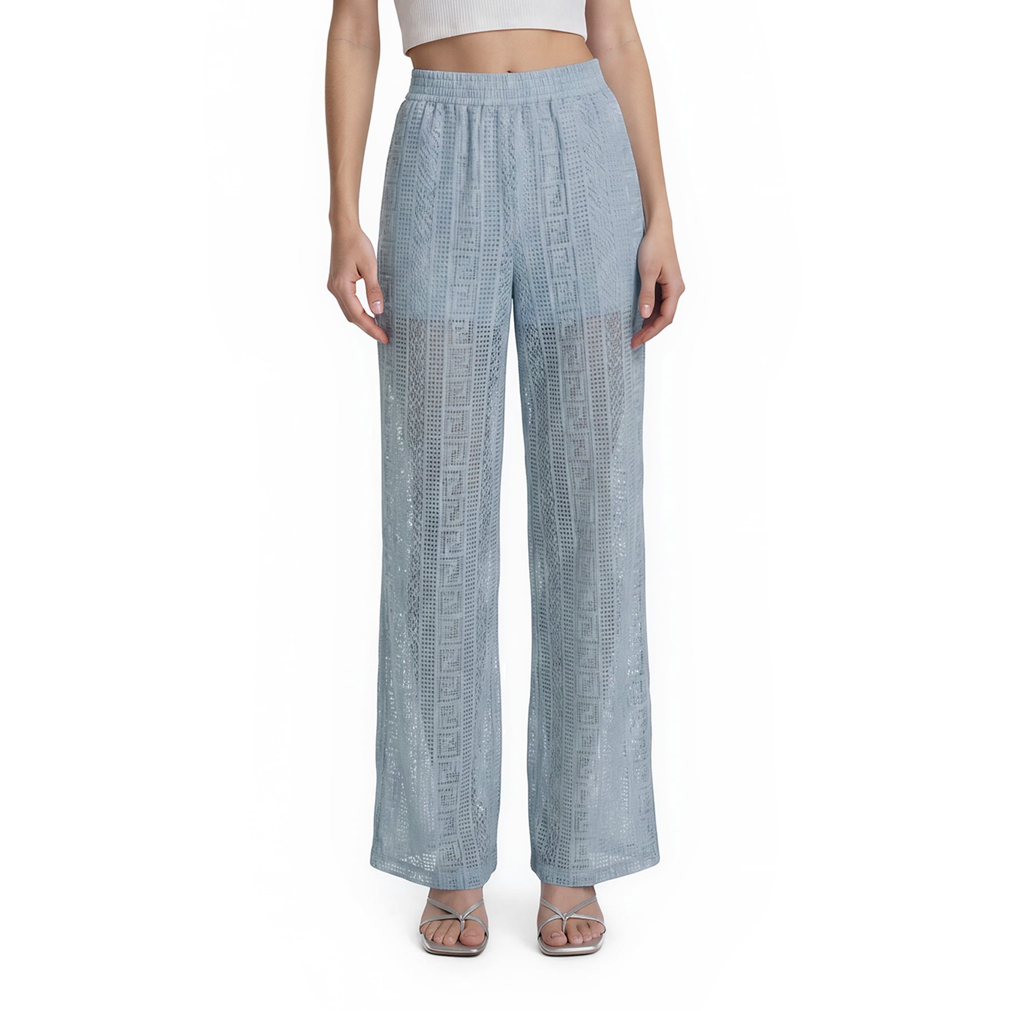 Fendi Pequin Devore Silk-Blend Pants