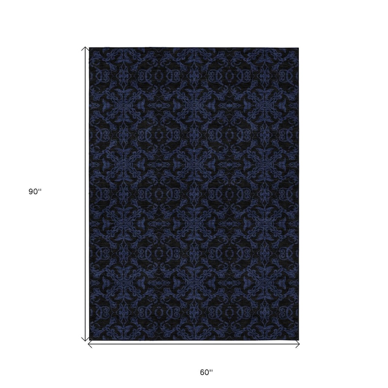 HomeRoots Medallion Transitional Rectangle Outdoor Rug