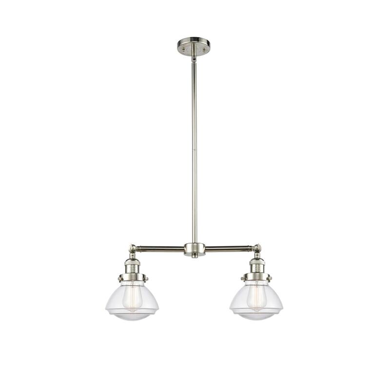 Innovations Lighting Olean 2 Light 22" Wide Chandelier - Polished Nickel / Clear