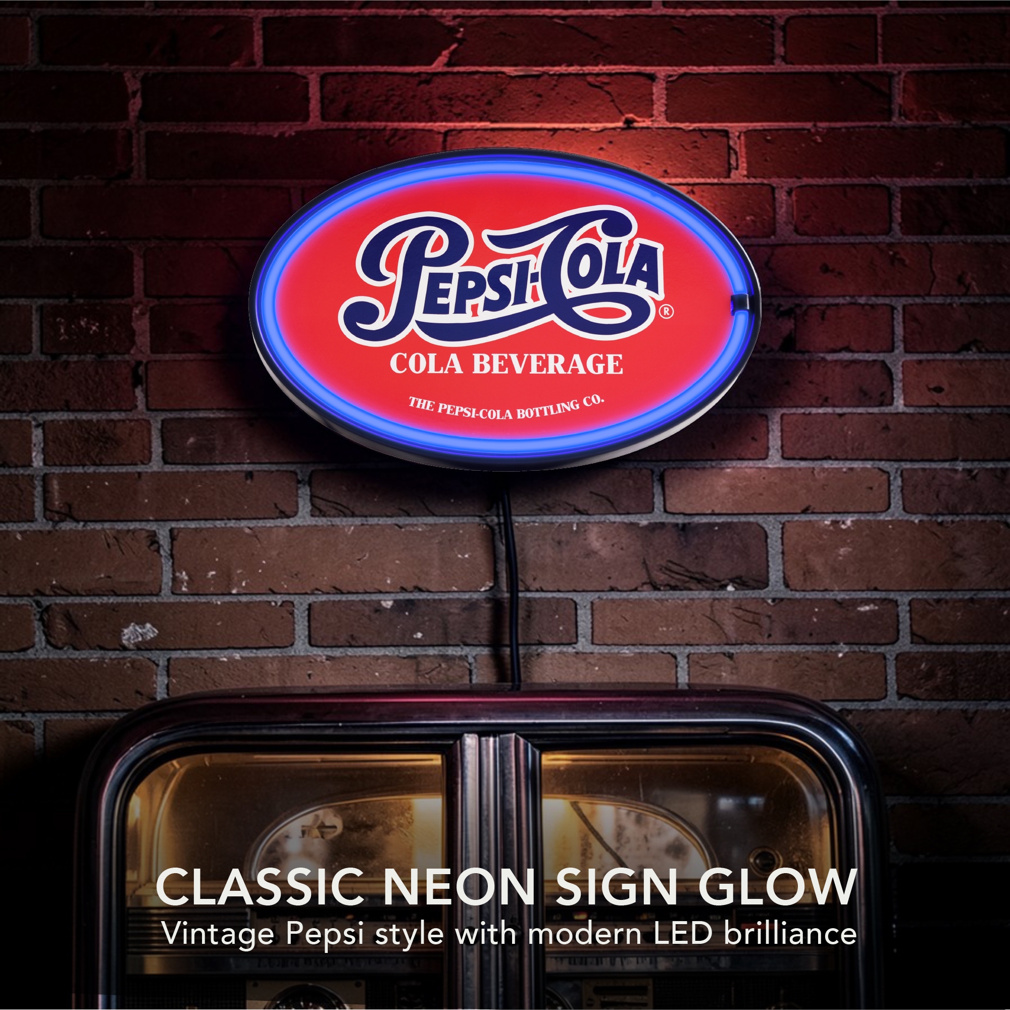 Pepsi Cola Vintage Oval LED Neon Sign 16