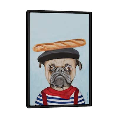 iCanvas "French Pug" by Coco de Paris Framed