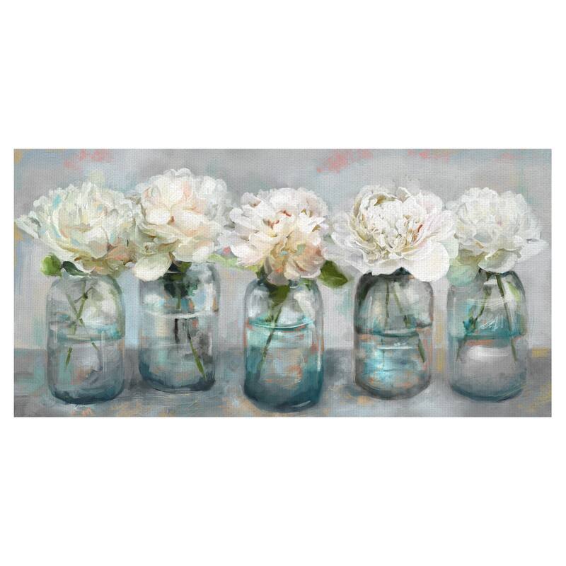 Fresh Picked Peonies by Studio Arts Canvas Art Print