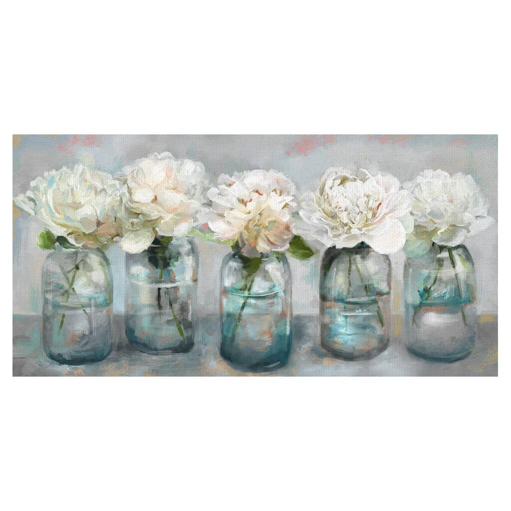 Fresh Picked Peonies by Studio Arts Canvas Art Print