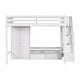 preview thumbnail 9 of 12, Multi-Functional Full Size Loft Bed Frame with Wardrobe, Low Storage Table and Storage Staircase, Health & Safe, White