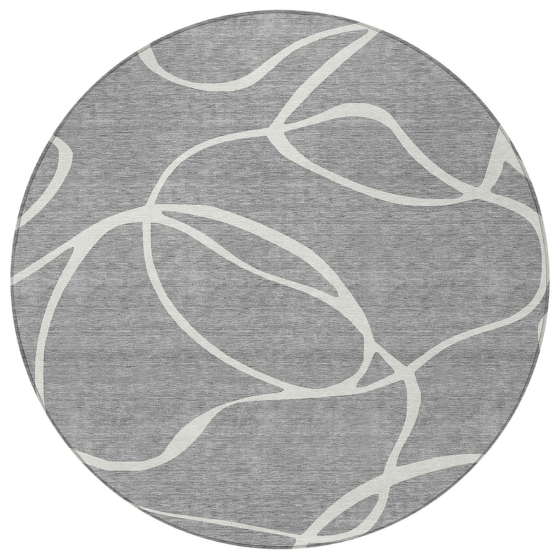 HomeRoots Abstract Transitional Rectangle Outdoor Rug