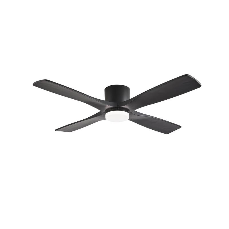 MLiAN 48" DC Flush Mount Ceiling Fan with Light Kit and Remote Control