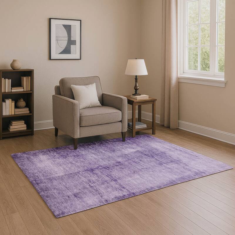 Premium Washable Super Soft Solid Ombre Mayfield Rug - Purple - 5' x 7'6"