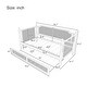 preview thumbnail 10 of 8, Traditional Style Rattan Twin Size Daybed with Twin Size Trundle ,Antique White
