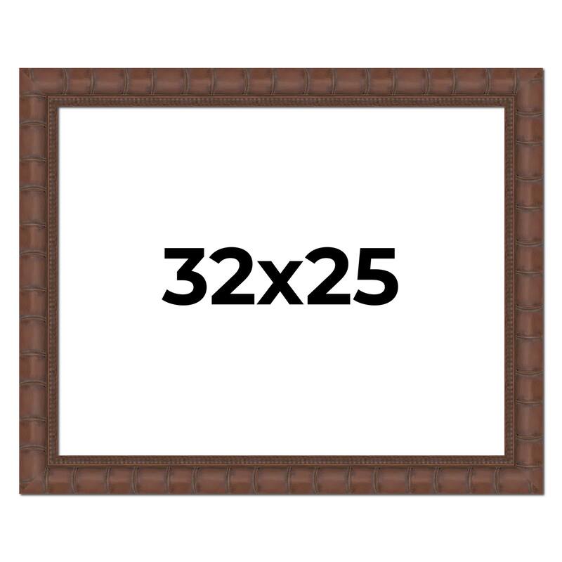 32x25 Frame Pewter Solid Wood Picture Frame Width 1.625 Inches | Interior Frame Depth 0.6875 Inches