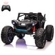 preview thumbnail 4 of 16, Ride-on Car 2 Seats Electric Vehicle with Extra Large EVA Wheels & 20.5" Wide Seat Black
