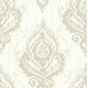 preview thumbnail 1 of 6, Seabrook Designs Lovette Ikat Damask Unpasted Wallpaper 20.5 in. W x 33 ft. L - Metallic Latte