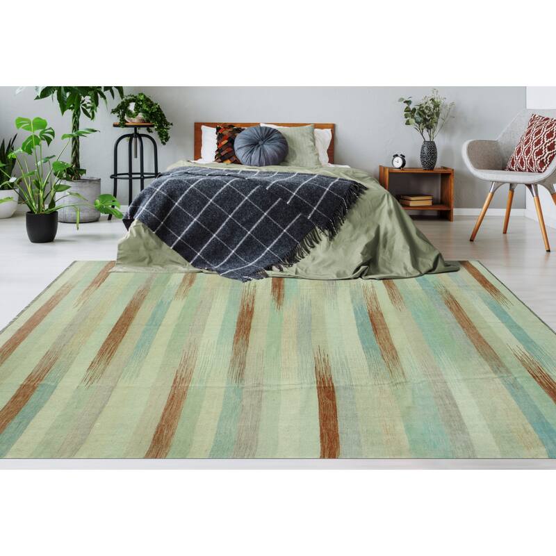 Noori Rug Sun Faded Flatweave Laureen Rust/Ivory Rug - 9'6" x 13'10"