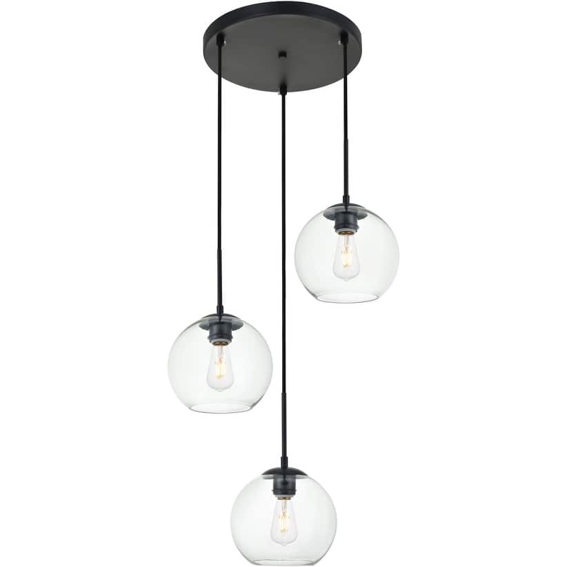 Elegant Lighting Baxter 3 Light 18" Wide Multi Light Pendant with