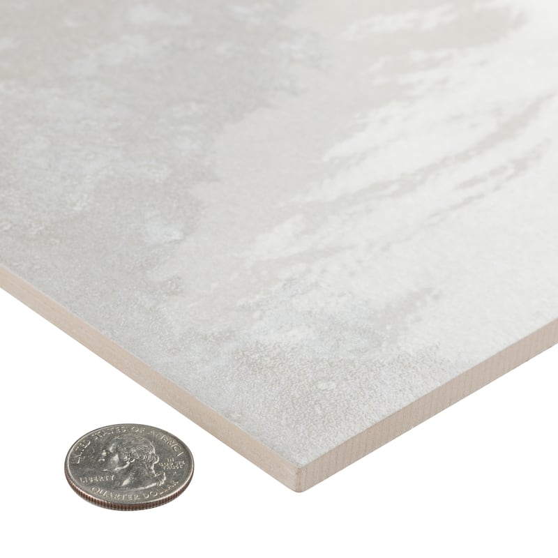 Merola Tile Kings Luxe Tradition Square Silver 7-7/8" x 15-3/4" Ceramic Wall Tile
