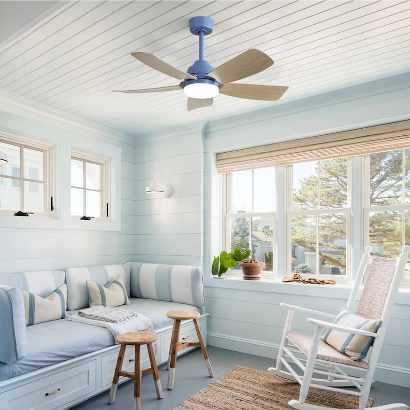 Sofucor 42 Inch Ceiling Fan with Light and Remote,Noiselesss&Reversible DC Motor,Indoor/Living Room Bedroom - 42 Inches