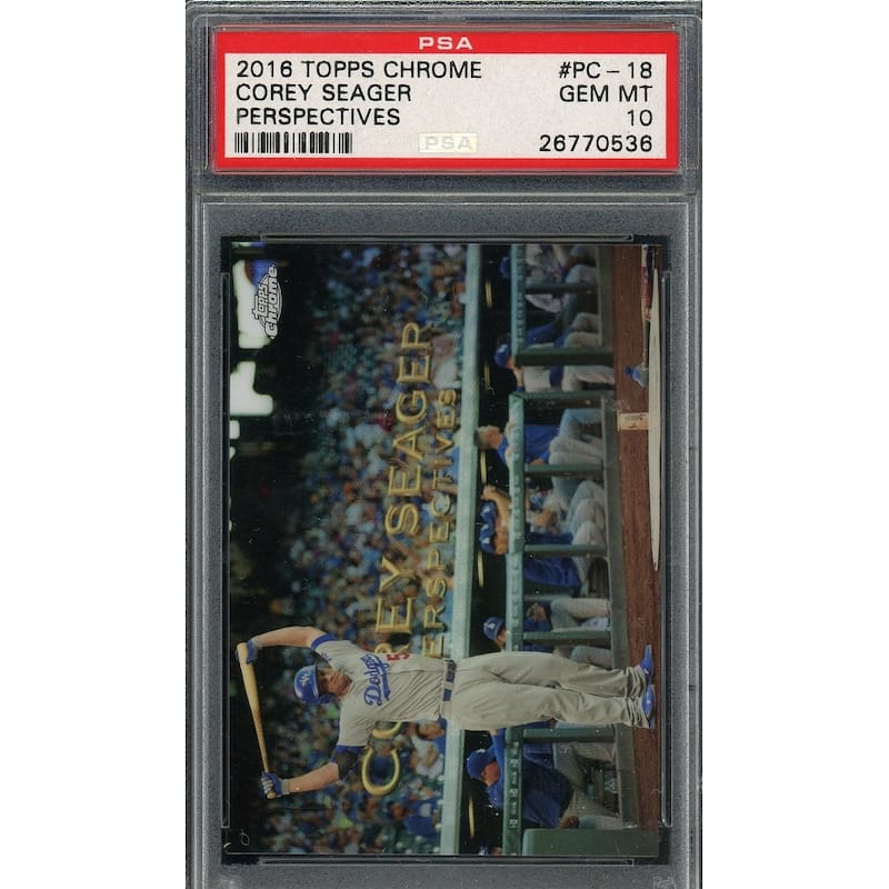 Corey Seager 2016 Topps Chrome Baseball Rookie Card #PC-18 Graded PSA 10 - 8'6" x 11'6"