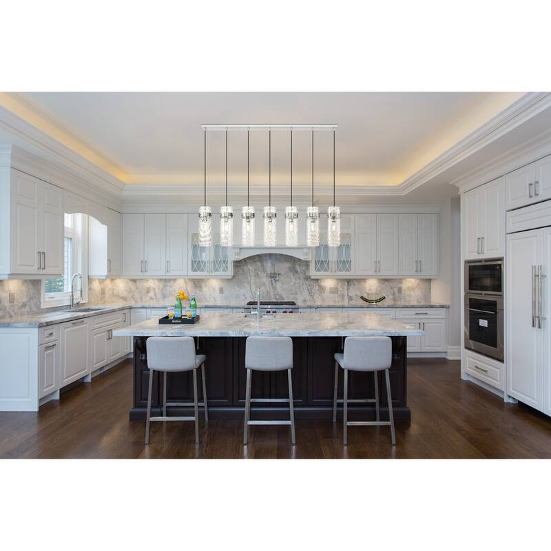 Z-Lite 7002P5-7L Fontaine 7 Light 57" Wide Linear Chandelier