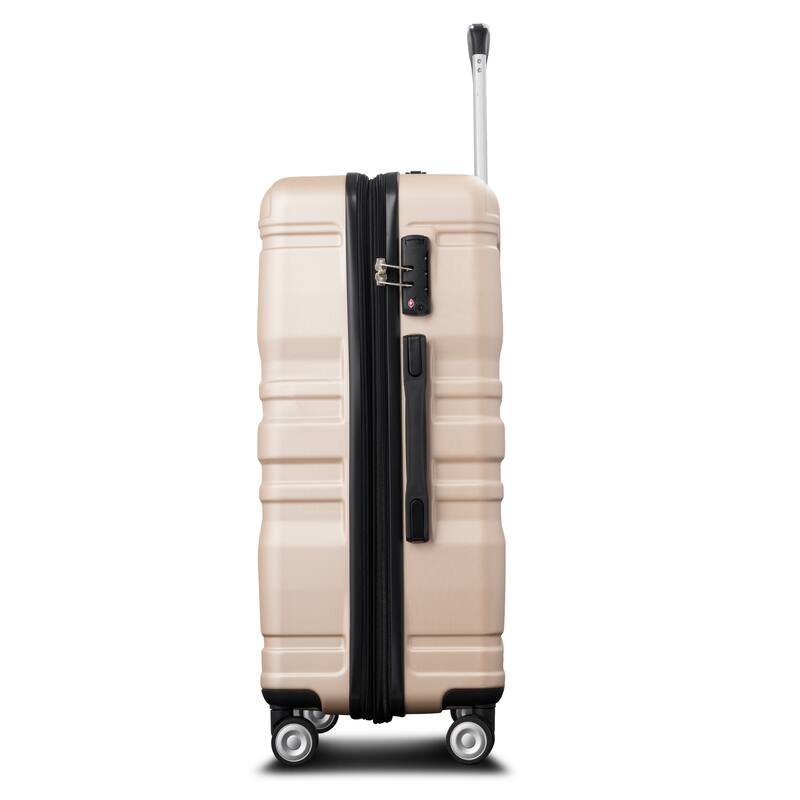 3 Pcs Luggage Set, Expandable ABS Hardshell Suitcases Spinner Wheels with TSA Lock 20''24''28''