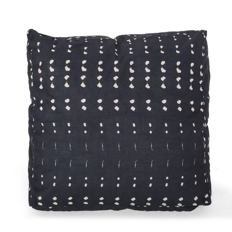 Ivey Indoor Fabric Square Pouf by Christopher Knight Home