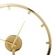 preview thumbnail 5 of 13, Gold Stainless Steel Metal Large Open Frame Decorative Clock - 19 x 7 x 25