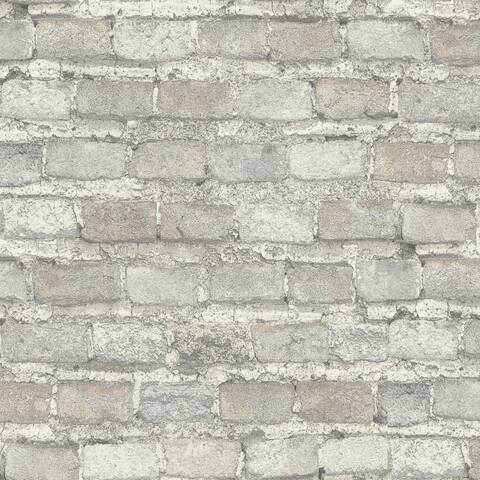 Lennox Off-White Brick Wallpaper