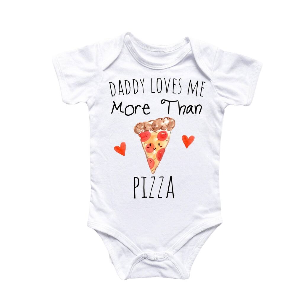 Pizza Love - Baby Boy Girl Clothes Infant Bodysuit Funny Cute Newborn