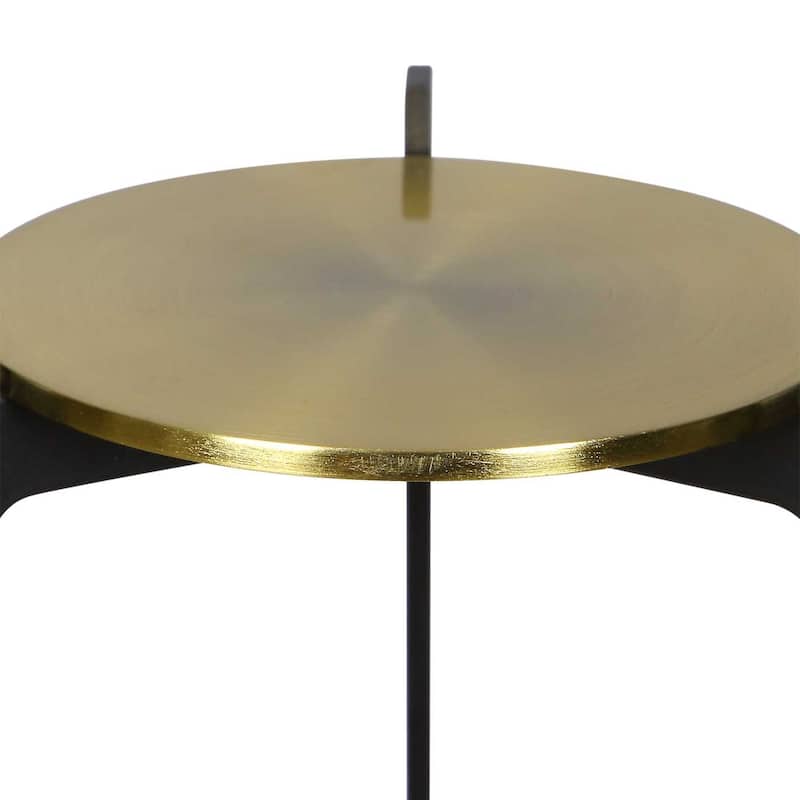 Uttermost Columnar Black Candleholders (Set of 2) - 6.25" W x 15.00" H x 6.25" D