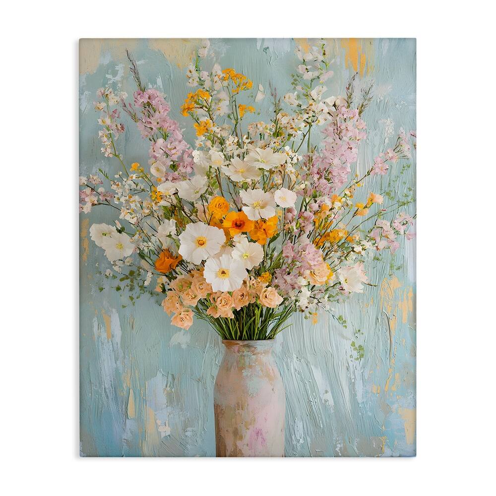 Stupell Orange & White Flower Arrangement Canvas Wall Art Design By Franklyn Gregory