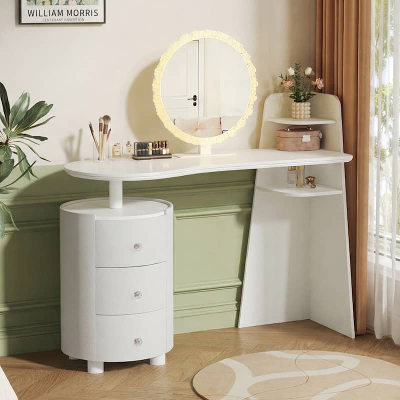 dressing table design white colour Amazon.com: Likein Vanity Desk with Mirror and Lights, White Vanity with  Jewelry Storage Cabinet, Makeup Dressing Table with 11 Drawers, Charging  Station, Crystal Knobs, 3 Color Lighting Modes for Women, Girls :