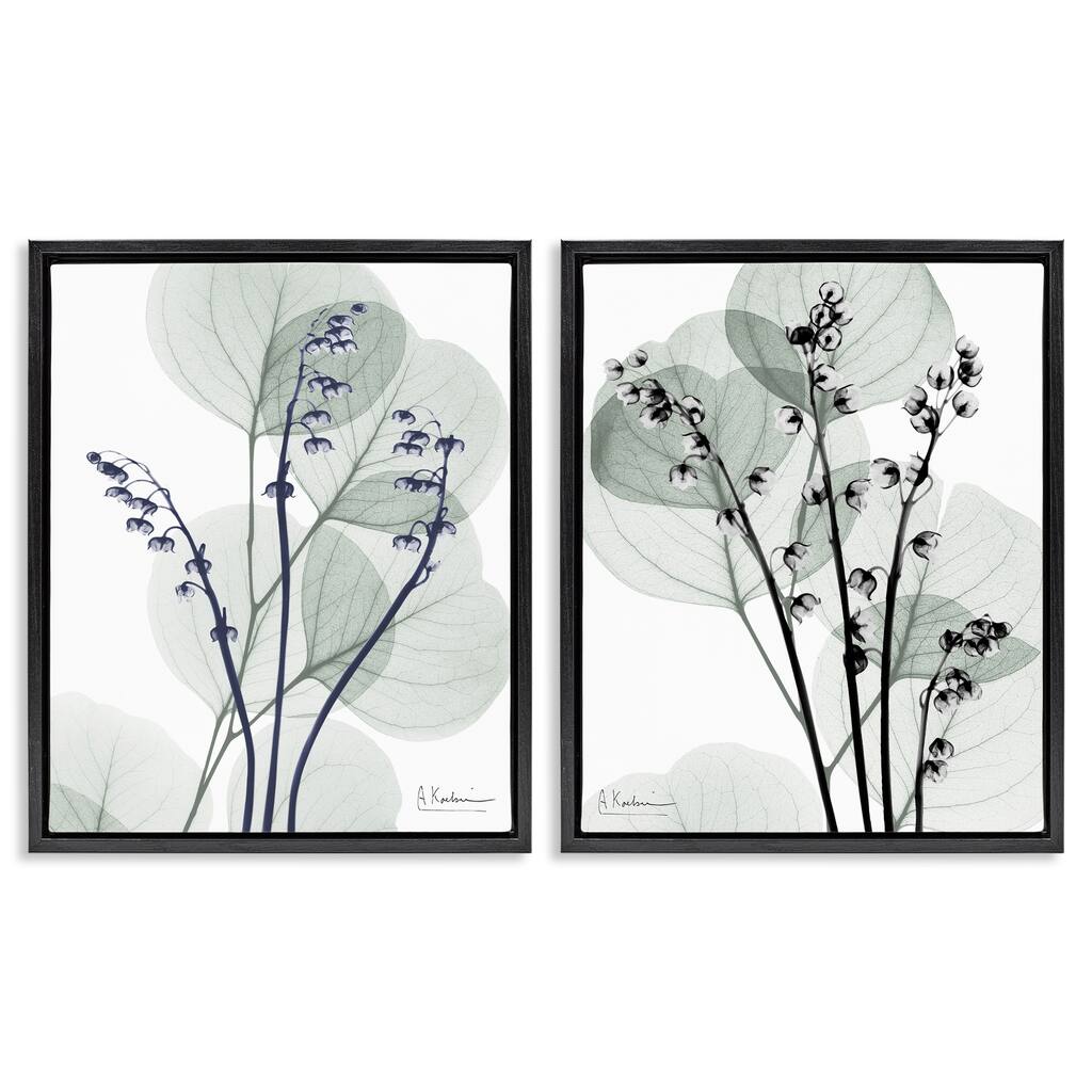 Stupell Future Dusk Opaque Herbs Framed Floater Canvas Wall Art Design By Albert Koetsier (Set of 2)