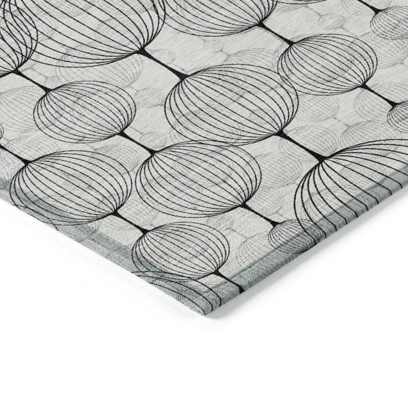 HomeRoots Geometric Transitional Rectangle Outdoor Rug