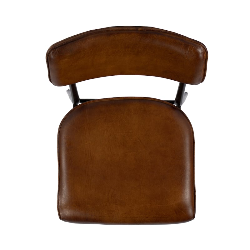 Odessa 26" Square Leather Counter Stool
