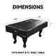preview thumbnail 10 of 8, GSE™ 7ft/8ft/9ft Heavy Duty PU Leatherette Billiard Pool Table Cover - Black