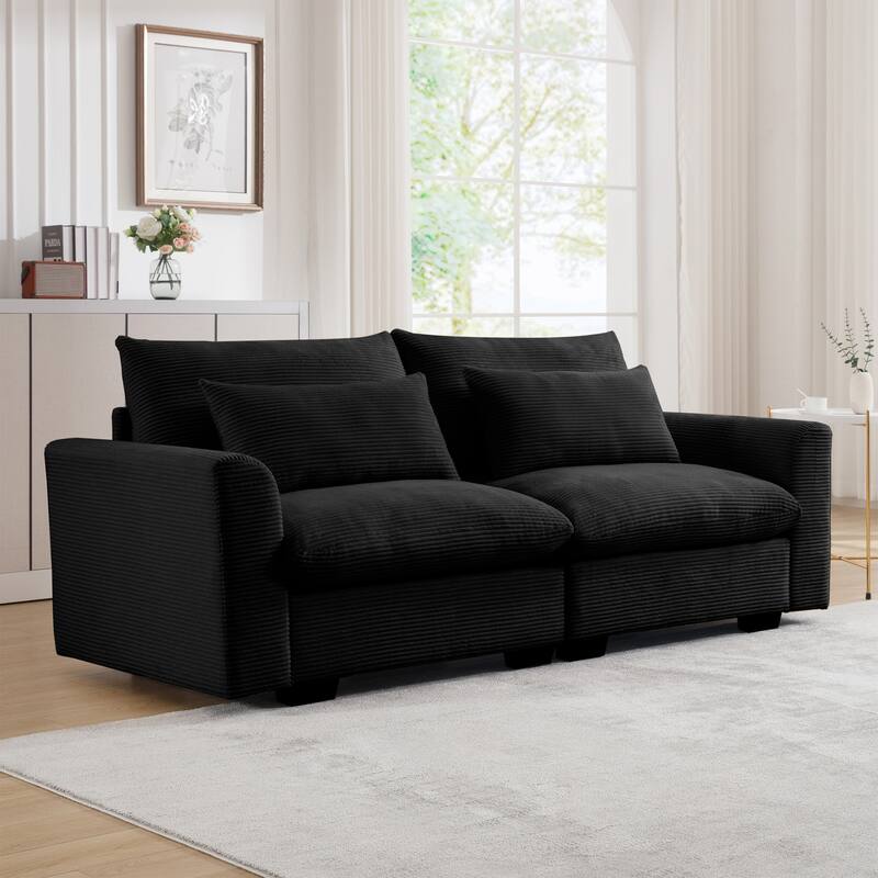 GDFStudio - Windsor Corduroy 2 Seater Sofa with Armrests