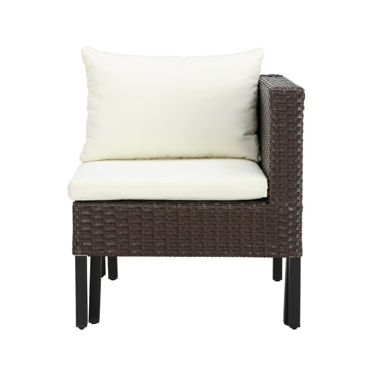 Patio Festival 6-Piece Outdoor Wicker Conversation Seating Set
