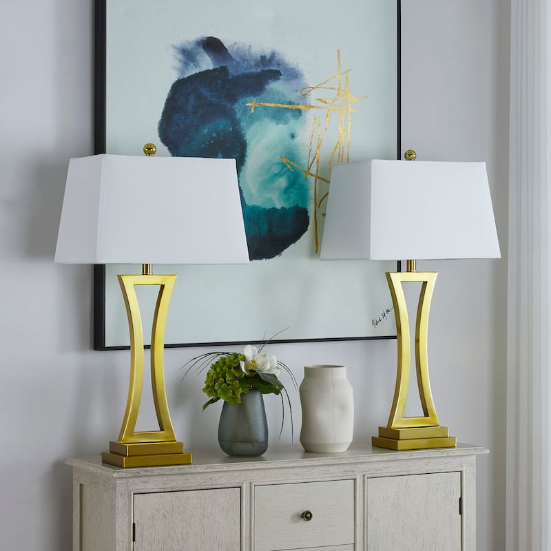 Maxax 30.75" Bedside Table Lamp Set (Set of 2)