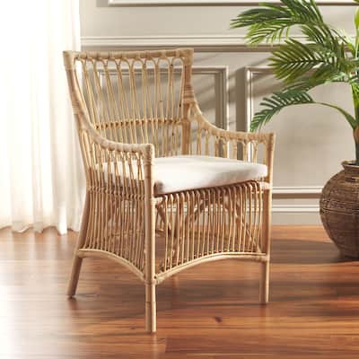 SAFAVIEH Zorianna Solid Wood Dining Chair with Cushion (Fully Assembled) - 22"W x 22"D x 36"H