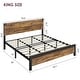 preview thumbnail 23 of 23, Full/Queen/King Size Metal Bed Frame with 4 Storage Drawers and Wood Headboard