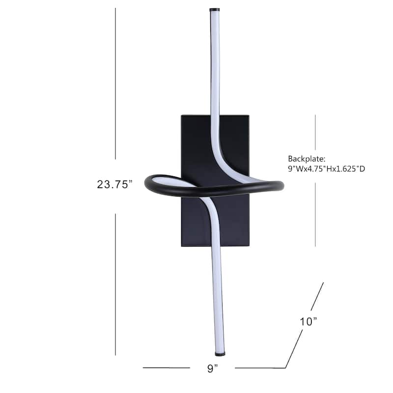 Crucis Minimalist Metal Integrated LED Vanity Light Sconce, by JONATHAN Y