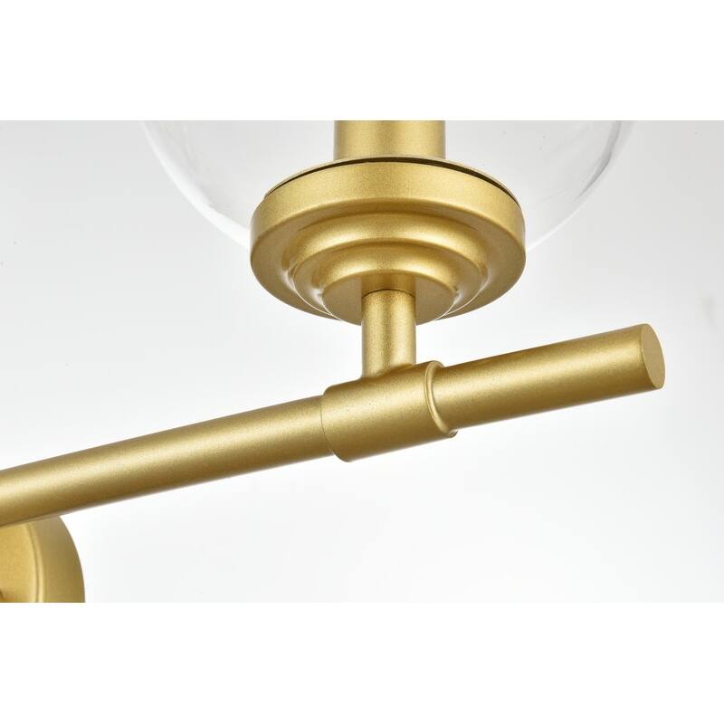 Inzo 1 Light Black and Clear Bath Sconce