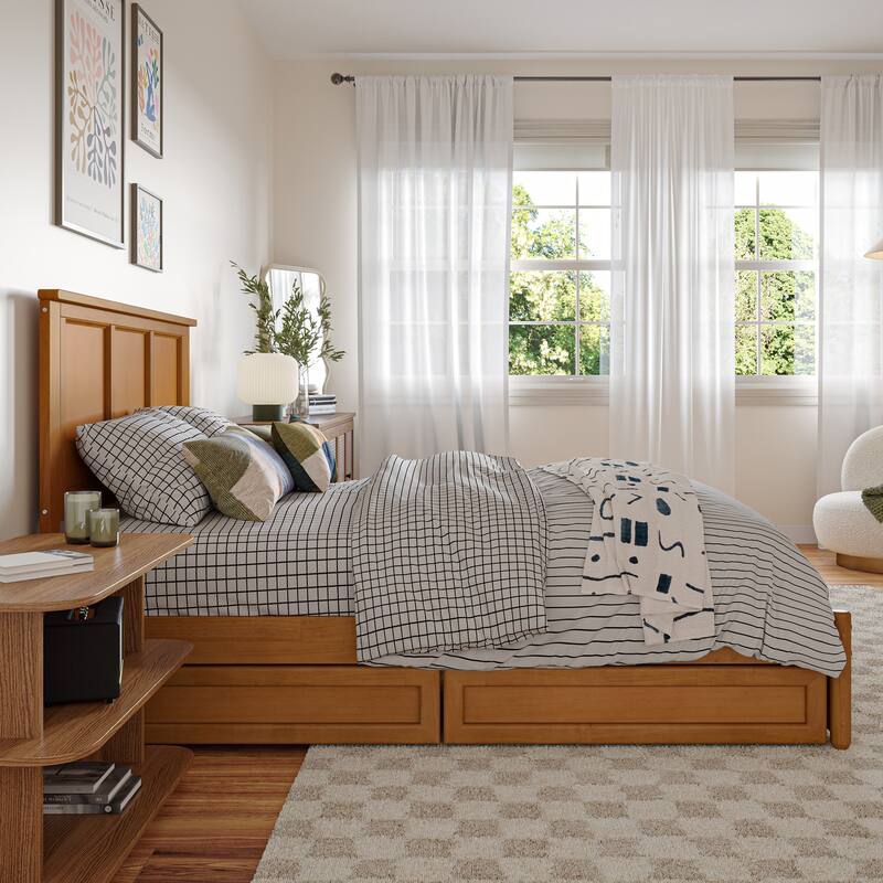 Felicity Platform Bed with Panel Footboard and Storage Drawers