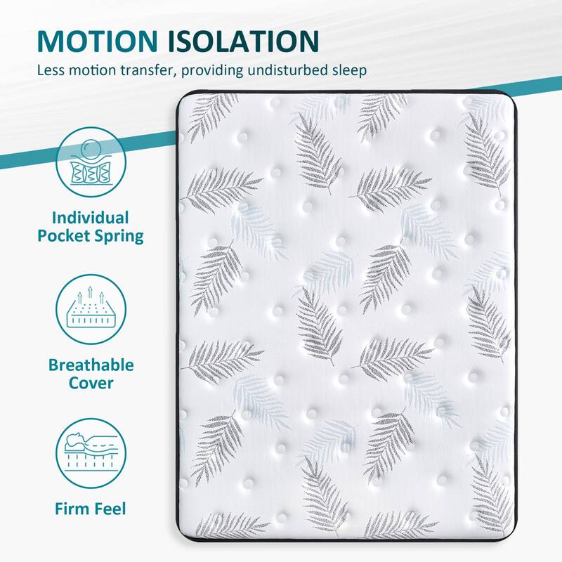 Modland 14" Firm Twin Gel Memory Foam Mattress - Hybrid, Edge Support & Back Pain Relief