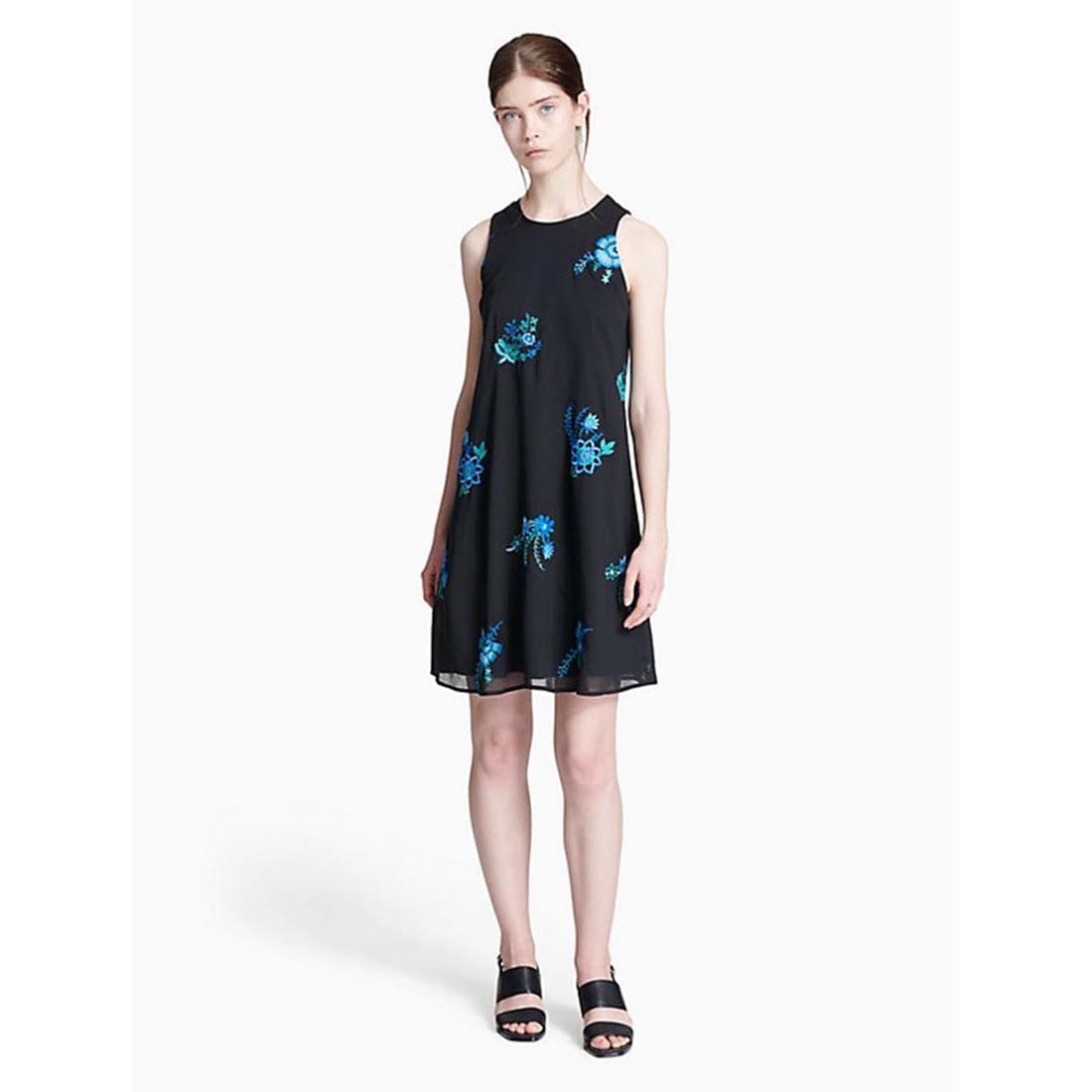 chiffon trapeze dress