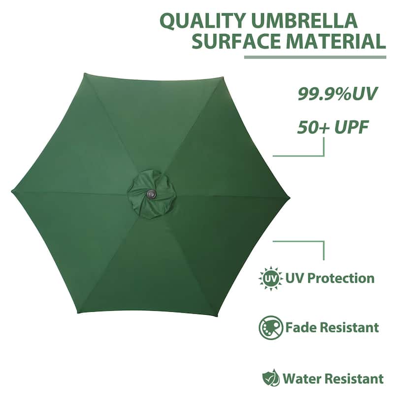 Ainfox 9FT Outdoor Patio Umbrella with Base Tilt System