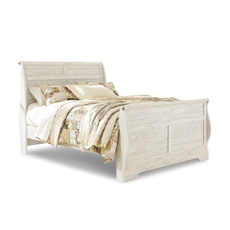 Signature Design by Ashley Willowton White Queen Sleigh Bed