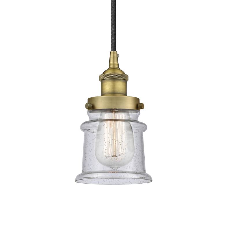 Innovations Lighting 616-1PH-9-5 Canton Pendant Canton 5" Wide Mini - Brushed Brass / Seedy