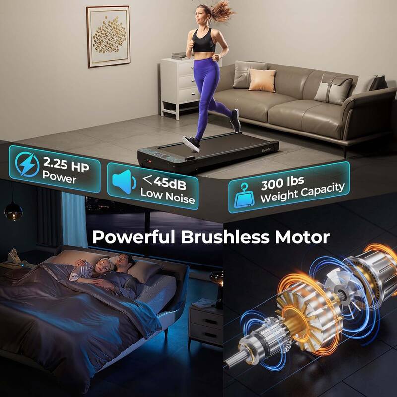 3-in-1 Walking Pad Under Desk Adjustable Speed Compact Treadmill