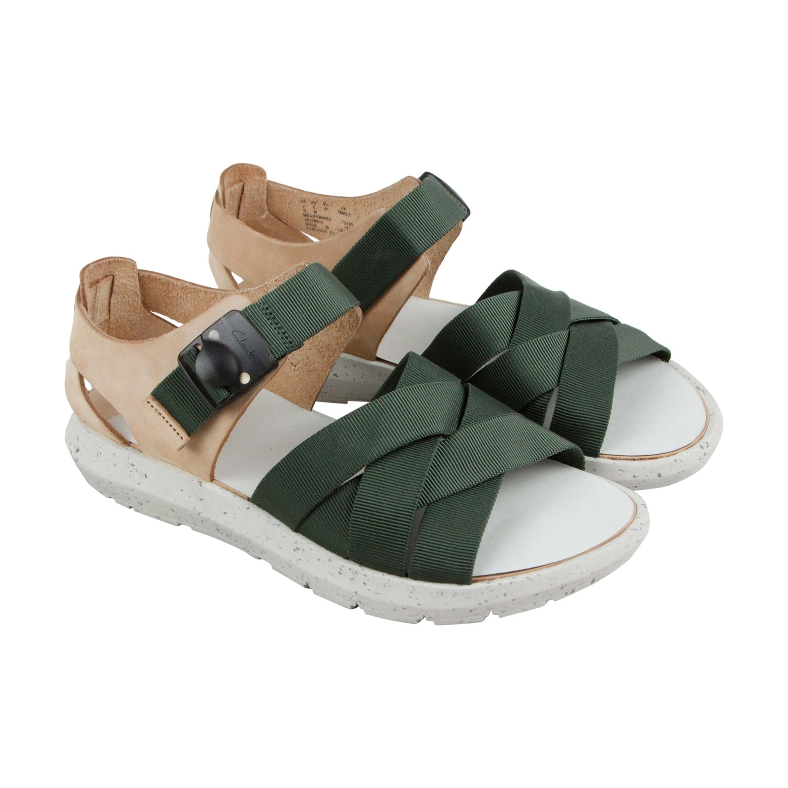 clarks flip flops mens green